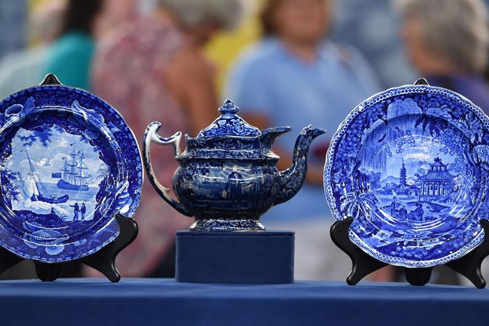 Appraisal: Staffordshire Plates & Teapot, ca. 1830, from Virginia Beach.