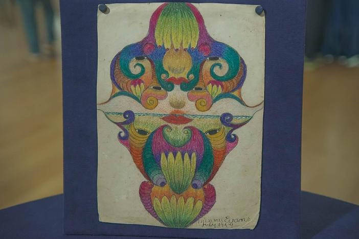 Appraisal: 1959 Minnie Evans Crayon & Graphite Drawing