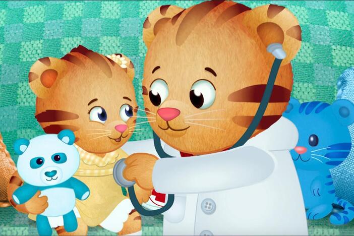 Daniel and Margaret have lots of fun playing doctor together. 