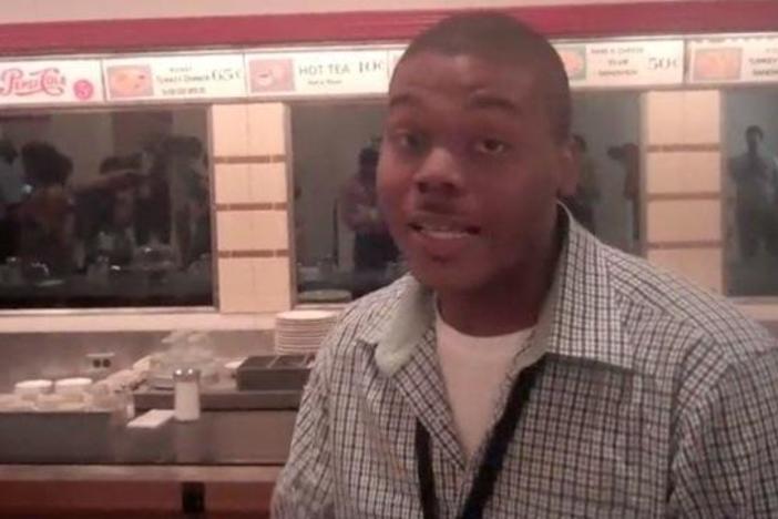 Student Freedom Rider Michael Tubbs "sees the light."