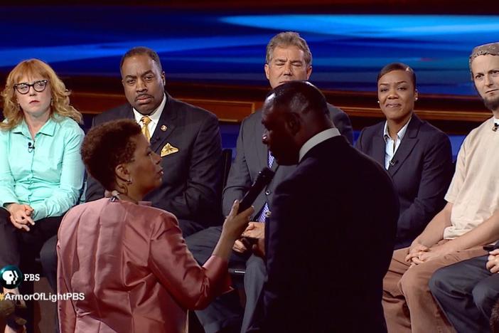 Reverend Wright says he used the power of the gospel to disarm a gunman in his church.