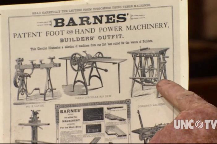 Roy Underhill demonstrates elegant, iron, foot-powered woodworking machines. ....