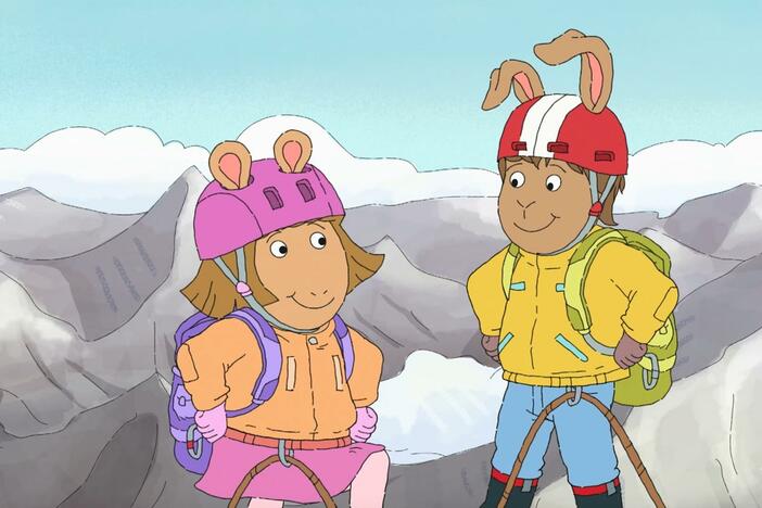 Bud and D.W. climb mountains, swim with sharks, and tame monsters!