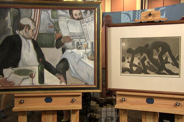 Appraisal: Doel Reed Painting & Aquatint, ca. 1935, from Palm Springs Hour 3