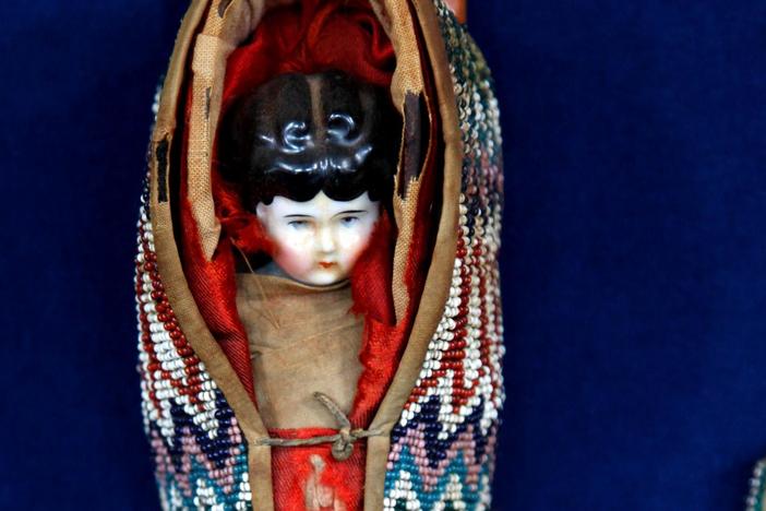 Appraisal: 1885 Kiowa Beaded Toy Baby Carrier, from Pittsburgh Hour 3