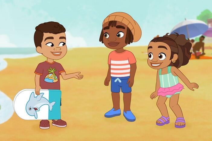 Beto experiences the joys of his new beach in NYC with his new friends.