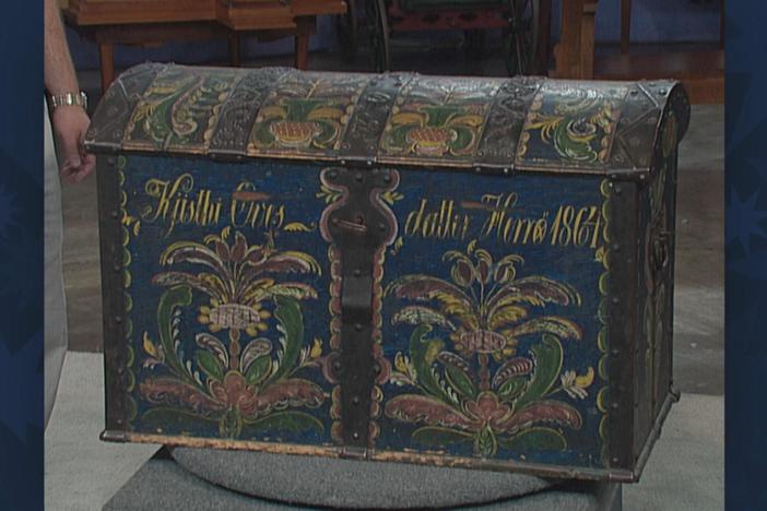 Appraisal: 1864 Norwegian Dower Chest, from Vintage Madison.