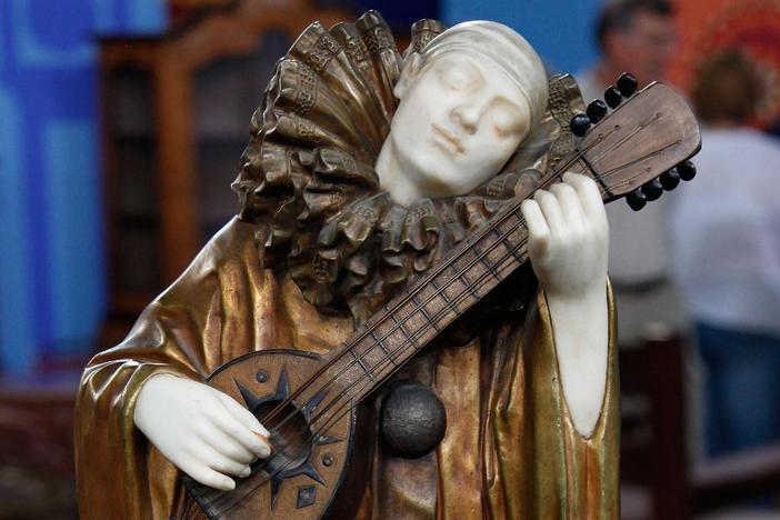 Appraisal: Chiparus Bronze & Marble Sculpture, ca. 1930, from Des Moines Hour 1