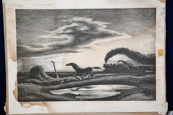 Appraisal: 1942 Thomas Hart Benton Lithograph, "The Race"