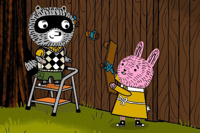 Arugula and Carl are excited to work together and build a marble run like Marble Mable.