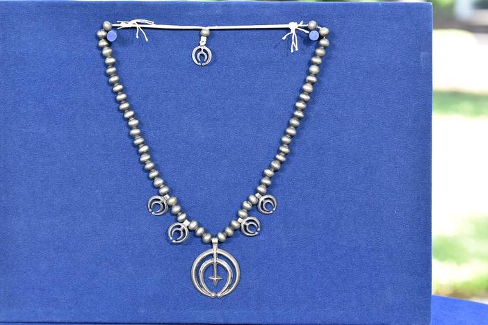 Appraisal: Navajo Silver Necklace, ca. 1885