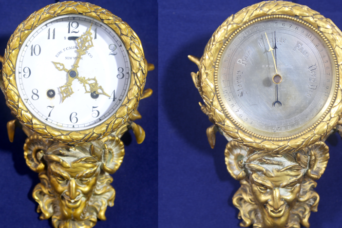 Appraisal: Caldwell & Co. Clock & Barometer Set, ca. 1885