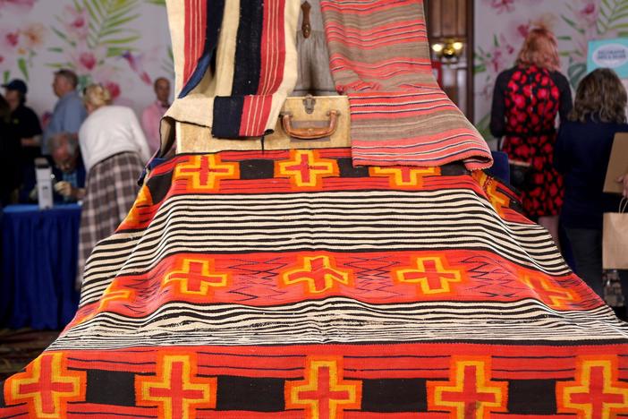 Appraisal: Navajo & Hopi Wearing Blankets, ca. 1875