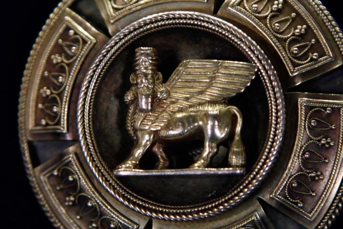 Appraisal: Gold Archeological Revival Brooch, ca. 1870, from Rapid City Hour 1.