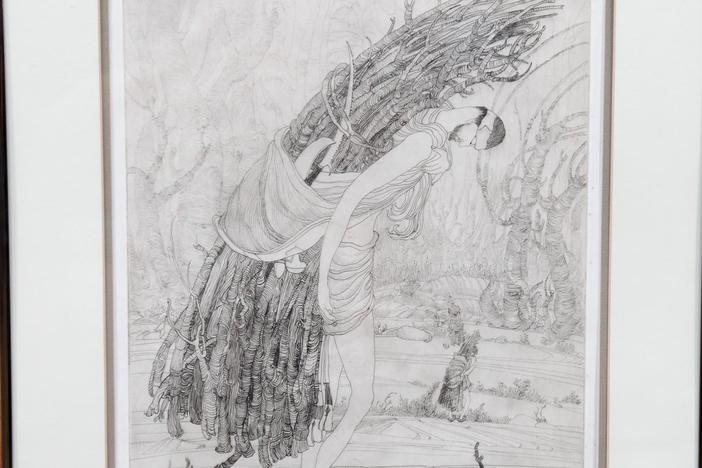 Appraisal: Abdur Rahman Chughtai "Rashmiri Woodcutter" Etching, from Eugene Hour 1
