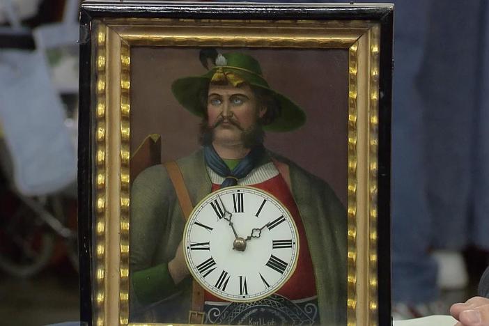 Appraisal: Winking Eyes Clock, ca. 1900