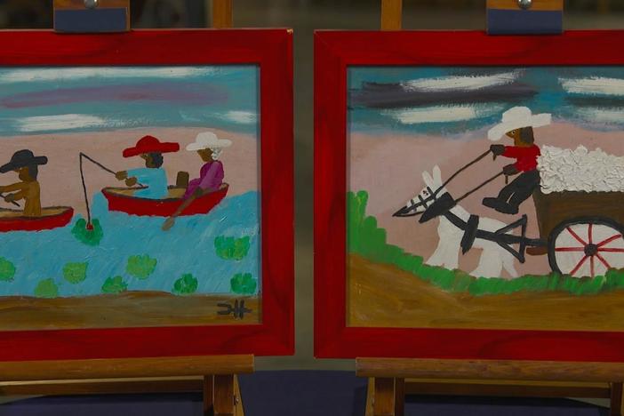 Appraisal: Clementine Hunter Oil Paintings, ca. 1960