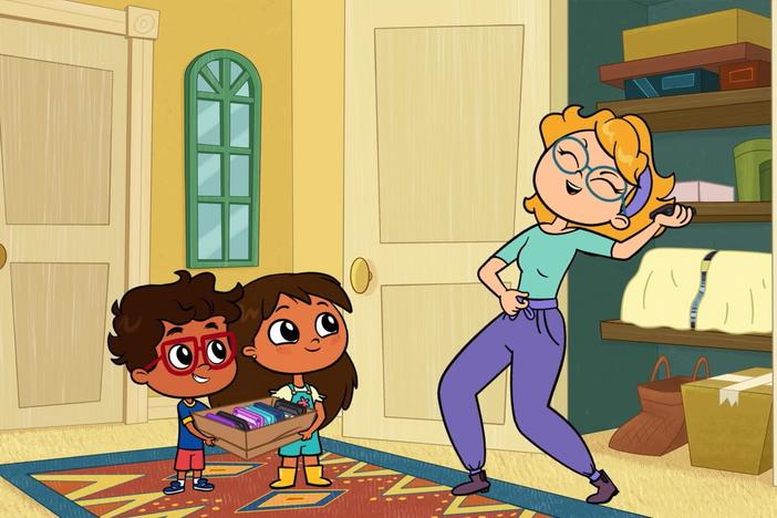 Javi and Rosie learn what a cassette and a boombox is!