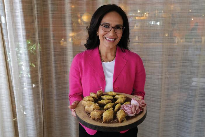 Naz Ash brings Persian Baklava to a potluck for Lidia's special 'Flavors That Define Us'.