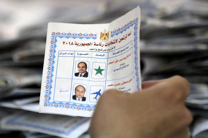 President Abdel Fattah el-Sisi ran with no real opposition.