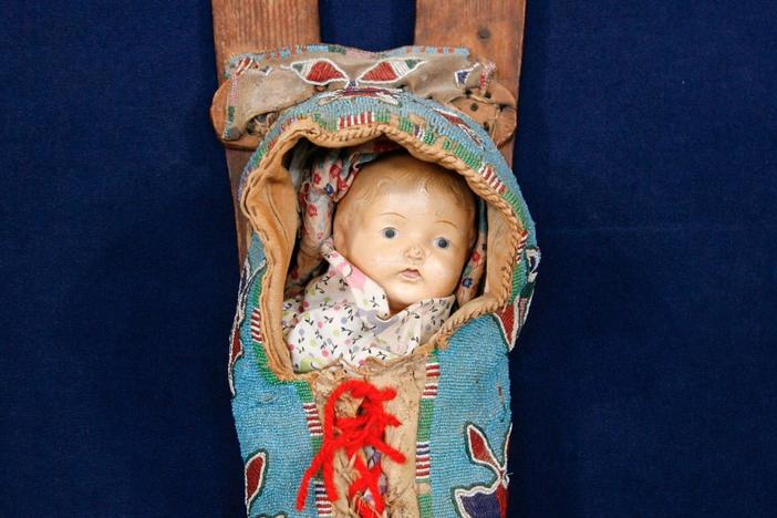 Appraisal: Early 20th C. Comanche Doll Cradle