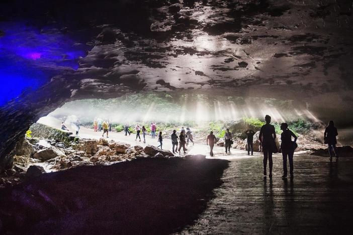 A behind-the-scenes tour of the new home of Bluegrass Underground: The Caverns.