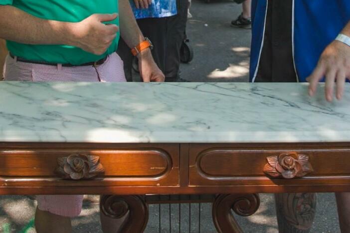 Appraisal: Liberace's American Marble-top Pier Table, ca. 1860