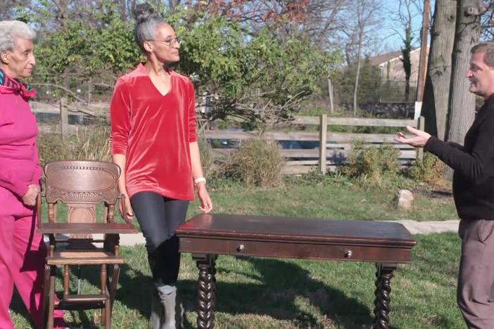 Celebrity Edition, Hour 2: Carla Hall's Wooden Convertible High Chair & Table, ca. 1900