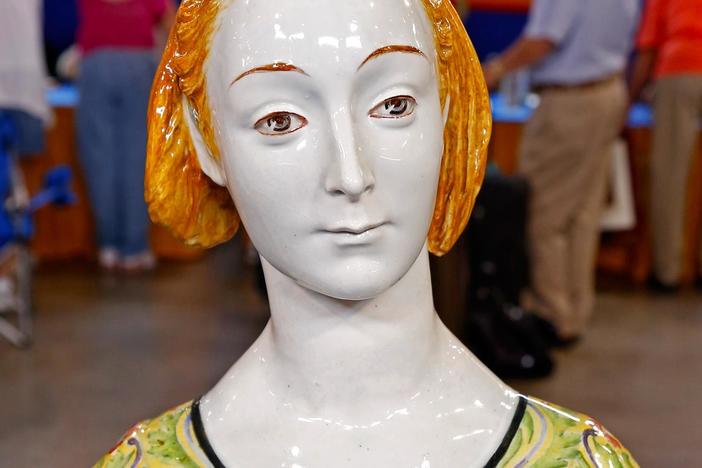 Appraisal: Italian Maiolica Pottery Bust, ca. 1900, from Kansas City Hour 2.