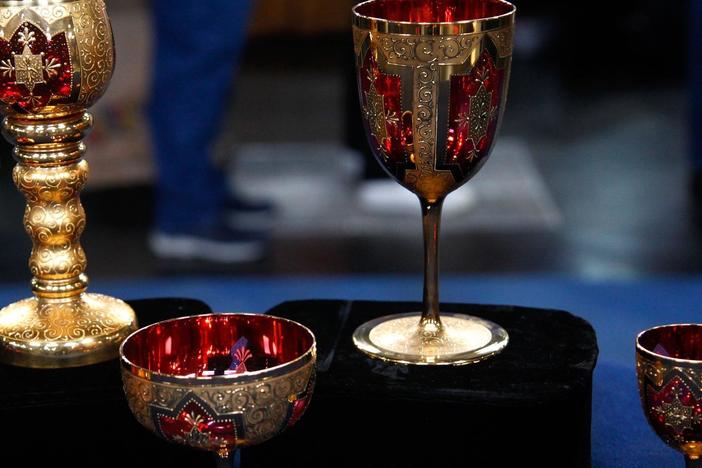 Appraisal: Moser Style Glass Pieces, ca. 1900, from San Diego Hour 3