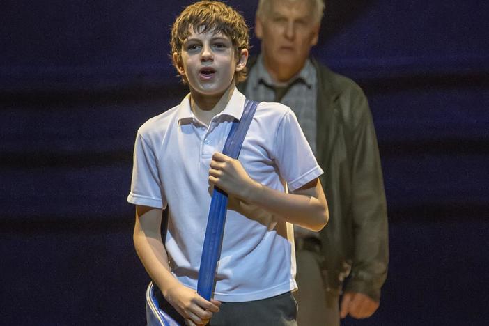 In the number "Electricity," Billy Elliot explains his love of dance to an audition panel.