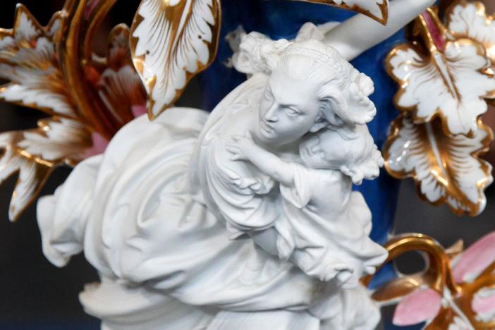Appraisal: French "Uncle Tom's Cabin" Vases, ca. 1860, from Biloxi Hour 1
