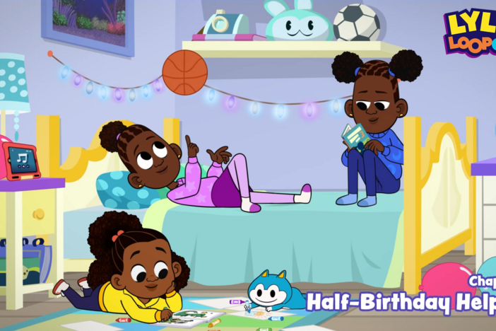 Lyla and Stu help Liana and Louisa with their half-birthday gifts for each other.