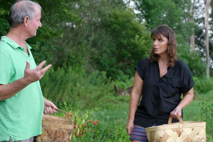 Vivian preps peppers for Lambstock, a party where chefs, food, and music converge.