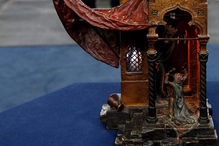 Appraisal: Franz Bergman Bronze Figural Lamp, ca. 1910, from Billings Hour 3