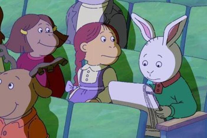 Buster gets hooked on reading when he discovers a book about a cyborg detective.
