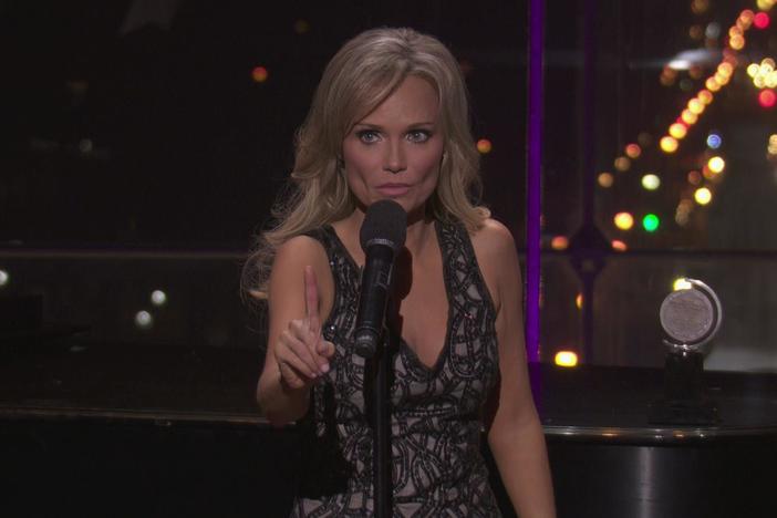 Kristin Chenoweth sneaks a song in from the musical "Jumbo."