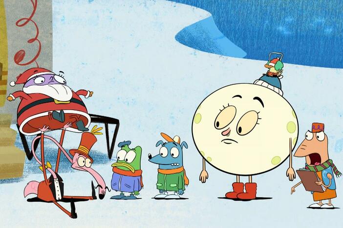 Senor Fabuloso teaches the kids about his Catalan Christmas traditions.