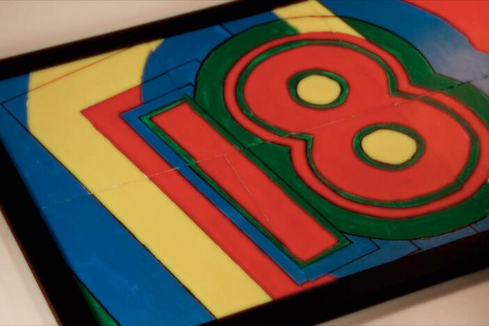 Let's count and paint the number eighteen!