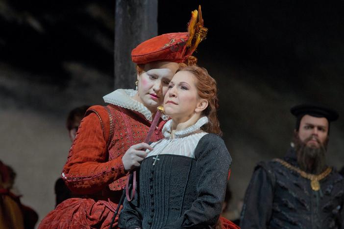 Joyce DiDonato stars in the title role in the first-ever Met production of Maria Stuarda.