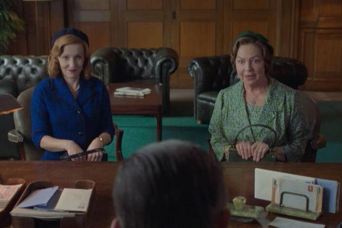 Mrs. C. and Cathy pay a visit to the bank to apply for a loan for their new business idea.