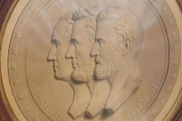 Appraisal: 1870 William Miller "Triumviri Americani" Print