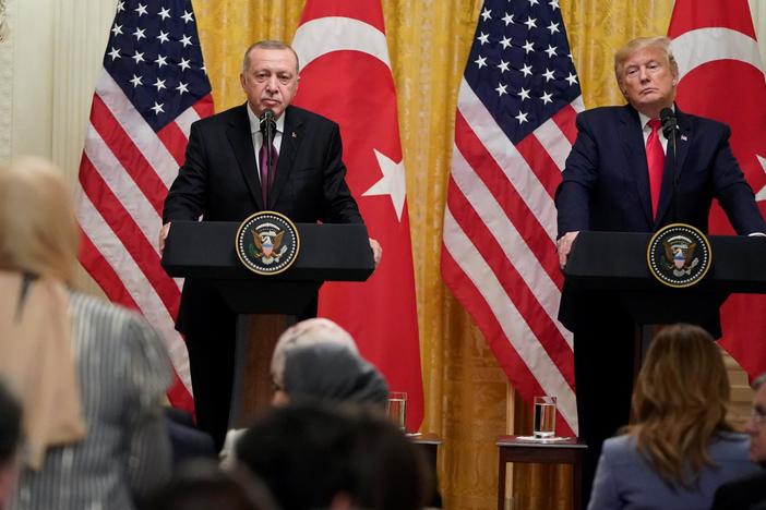 Despite tensions over Syria, Trump offers Erdogan a warm welcome