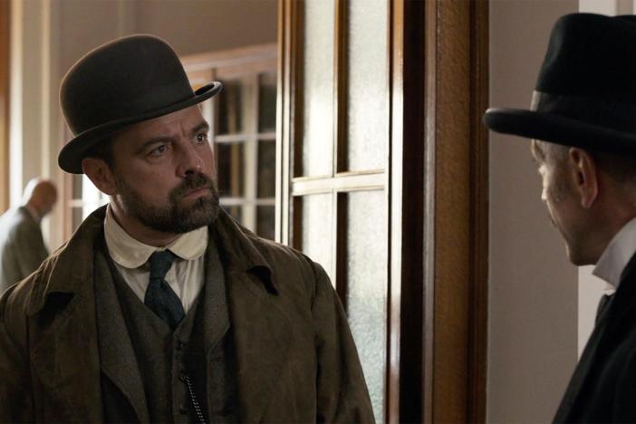 Inspector Oskar Rheinhardt learns that Dr. Max Liebermann will be observing his case.