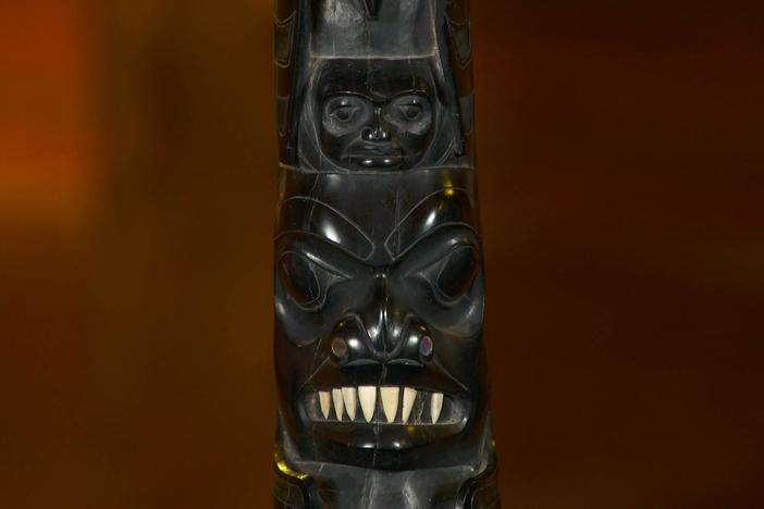 Appraisal: Zacherias Nicholas Haida Argillite Totem Pole, ca. 1890