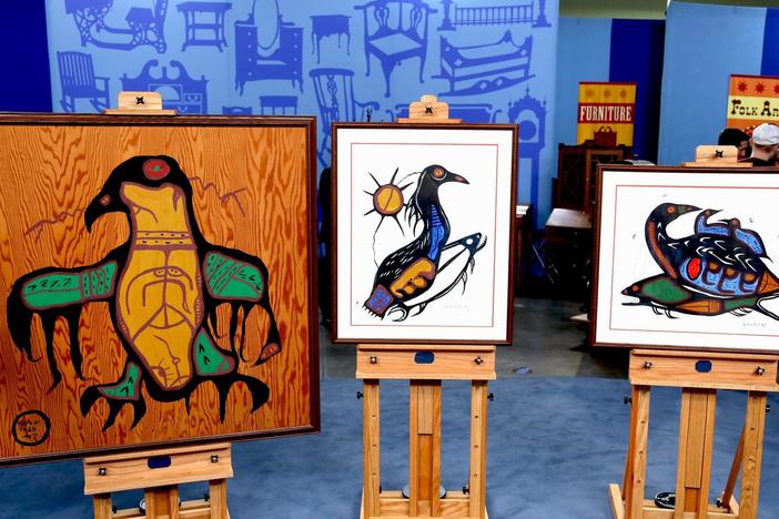 Appraisal: 1968 Norval Morrisseau Paintings, from Detroit Hour 1.