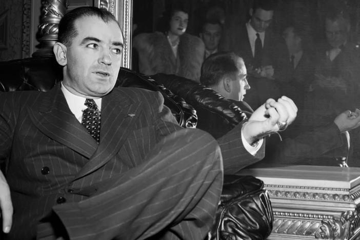 the rise and fall of Joseph McCarthy, who led a Cold War crusade against Communists.