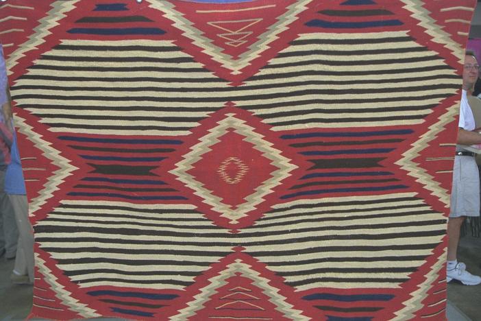 Appraisal: Navajo Woman's Wearing Blanket, ca. 1875, in Vintage Albuquerque.