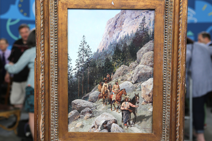 Appraisal: 1892 H. F. Farny Watercolor & Gouache Painting, in Harrisburg Hour 1.