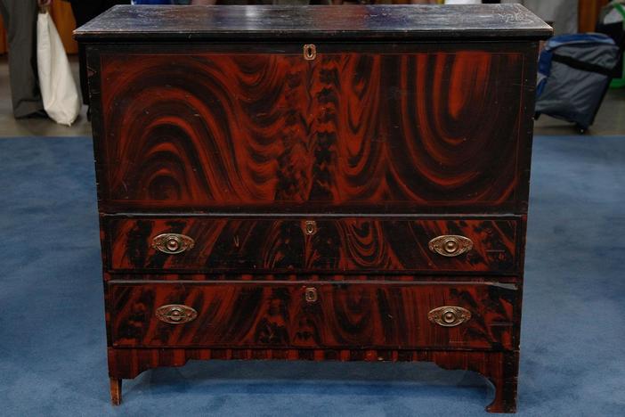 Appraisal: New England Painted Blanket Chest, ca. 1800, from Des Moines Hour 1